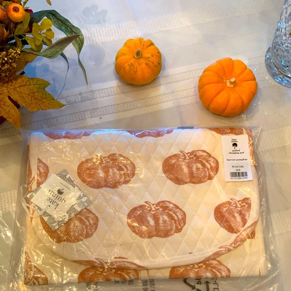 Kate Quinn Harvest Pumpkin Changing Pad NWT Gorgeous Soft Long and Durable